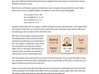 Top Trumps Multiplication and Addition Game