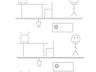 Physics Light Starter Line Diagram Cartoon