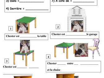 Spanish & French Prepositions-Donde esta Chester?