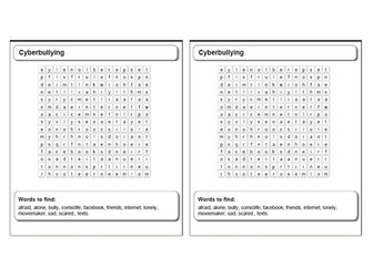 Wordsearch-Cyberbullying
