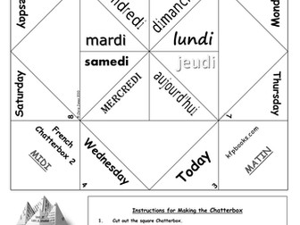 French Days of the Week Chatterbox