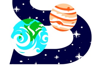 Space Theme Display lettering