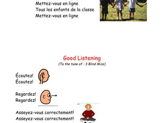 French games, songs, storie and classroom language
