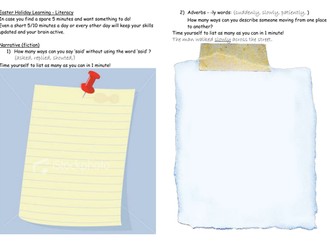 revision for Yr 6 writing