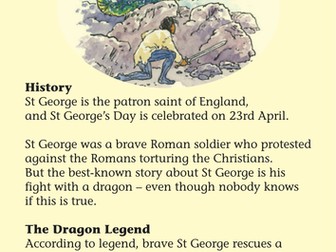 George and the Dragon creative writing worksheet