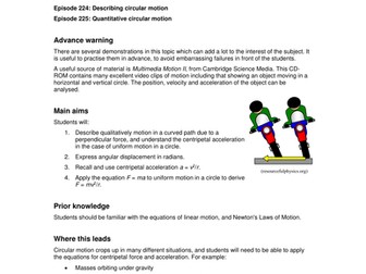Preparation for Circular Motion Topic