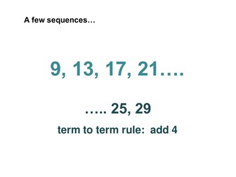 'finding the nth term' sequences level 6/7