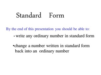 Writing Numbers in Standard Form