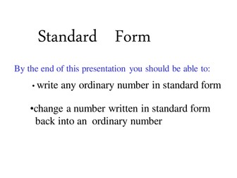 Writing Numbers in Standard Form