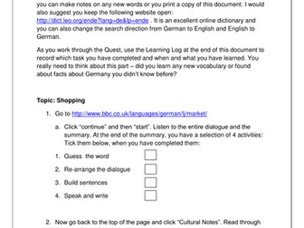 Webquest German