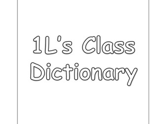 KS1 Blank Dictionary Template