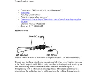 Simple electromagnet