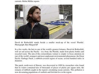 Handout on 'the great pacific garbage patch'