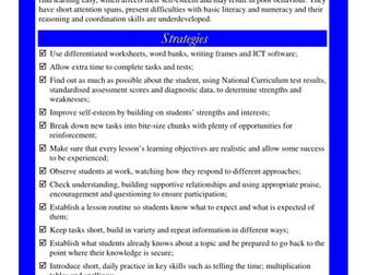 Inclusion briefing: Moderate Learning Difficulties