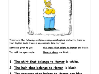 Apostrophes - differentiated Worksheets