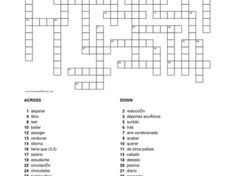 Spanish synonyms & similar words crossword