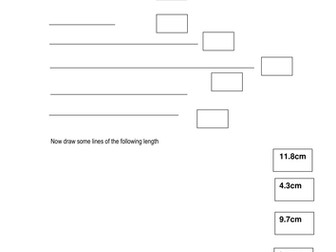 Measuring and Drawing Lines Activity Worksheet