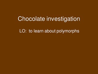 Investigation into the morphic forms of chocolate
