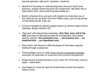 Ways to support development of narrative skills