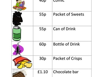 Newsagents Price List