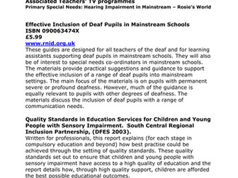 Teachers TV:Hearing Impairment in Mainstream-Rosie