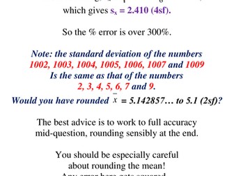 Spot the Errors: standard deviation misconceptions