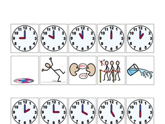 Tell the time (o'clock and half-past) (Widgit CIP)
