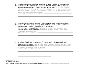 conditional, opinions, school, future plans