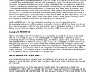 Teenagers & ADD-ADHD