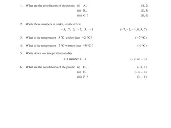 KS3 Graphs (MEP – Year 7 – Unit 3)