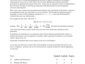 KS3 Addition & Subtraction of Decimals (MEP – Yr7)