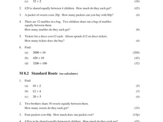 KS3 Division of Decimals (MEP – Year 7 – Unit 8)