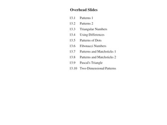 Searching for Patterns (MEP – Year 7 – Unit 13)