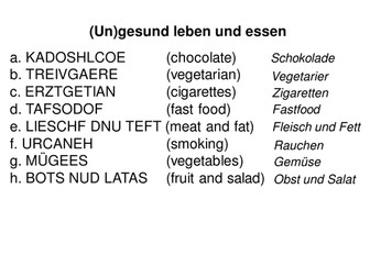 Food healthy eating intro