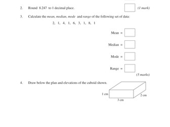 MEP Year 8 Diagnostic Tests