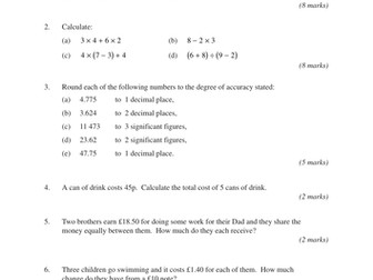 KS3 Rounding and Estimating (MEP – Unit 4)