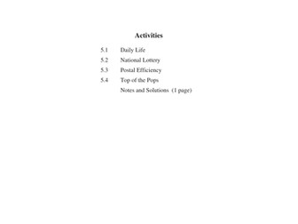 KS3 Data Analysis (MEP – Year 8 – Unit 5)