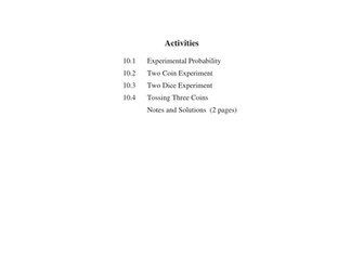KS3 Probability of Two Events (Year 8 – Unit 10)