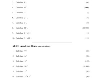 KS3 Indices & Standard Form (MEP– Year 9 – Unit 3)