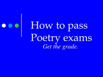 support for poetry exam essays  hm