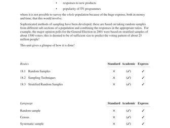 Sampling (MEP – Year 9 – Unit 18)