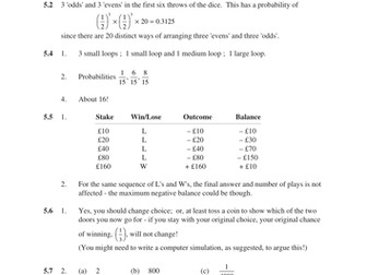 Probability (MEP-GSCE) lesson plan, worksheet