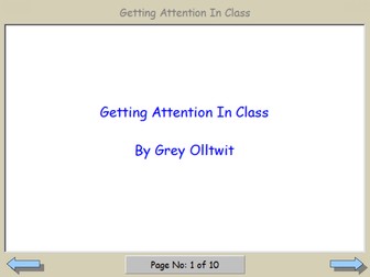 Getting Attention In Class