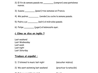 Spanish Preterite - El preterito