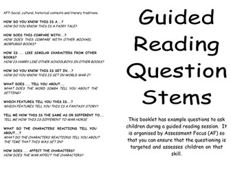 Guided Reading Question Stems