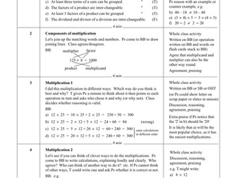 Yr 5 Multiplication-mental strategies : Lesson 12