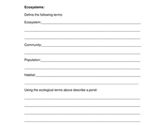 food chains and webs worksheets