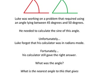 Radians and Degrees Lesson - worksheets