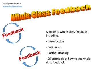 The Whole Class Feedback Guide