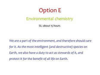 Environmental Chemistry